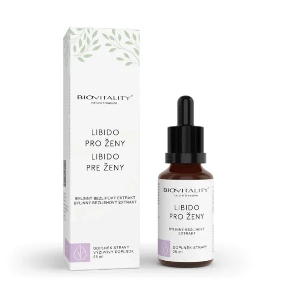 Libido pre ženy BioVitality kvapky s krabičkou a fľaštičkou 25 ml