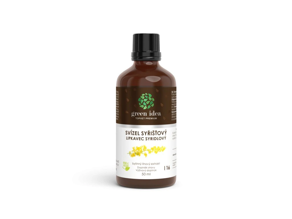 Lipkavec syridlový tinktúra Green idea 50 ml v hnedej fľaši