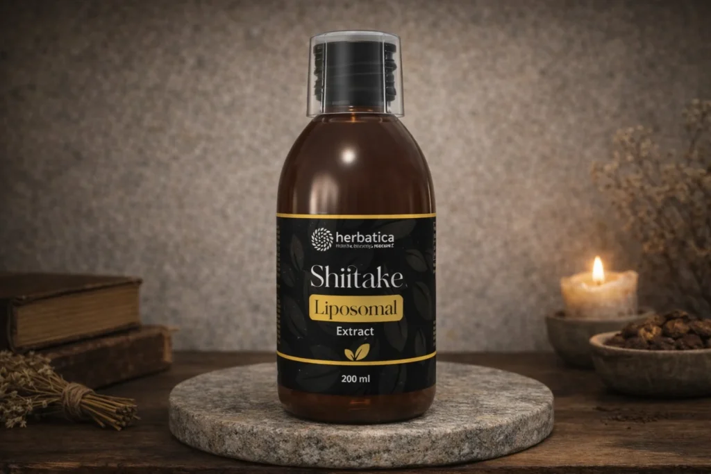 Lipozomálny extrakt Shiitake Herbatica 200 ml na kamennej podložke