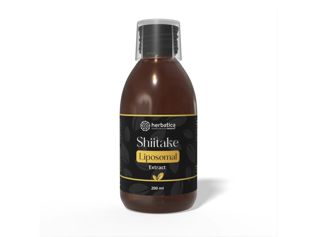 Lipozomálny extrakt Shiitake Herbatica 200 ml v hnedej fľaši
