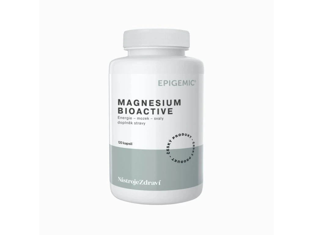 Magnesium BioActive Epigemic v bielom balení so 120 kapsulami