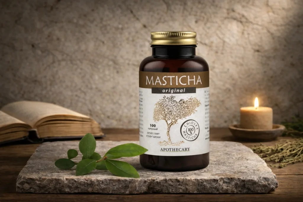 Masticha Original Apothecary 100 kapsúl na kamennej podložke
