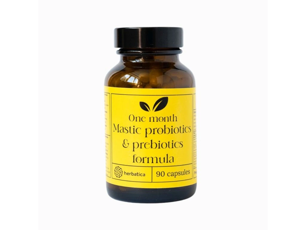 Masticha Probiotics Prebiotics Herbatica 90 kapsúl v hnedej dóze