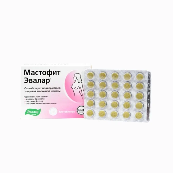 Mastofit Evalar 100 tabliet s krabičkou a blistrom