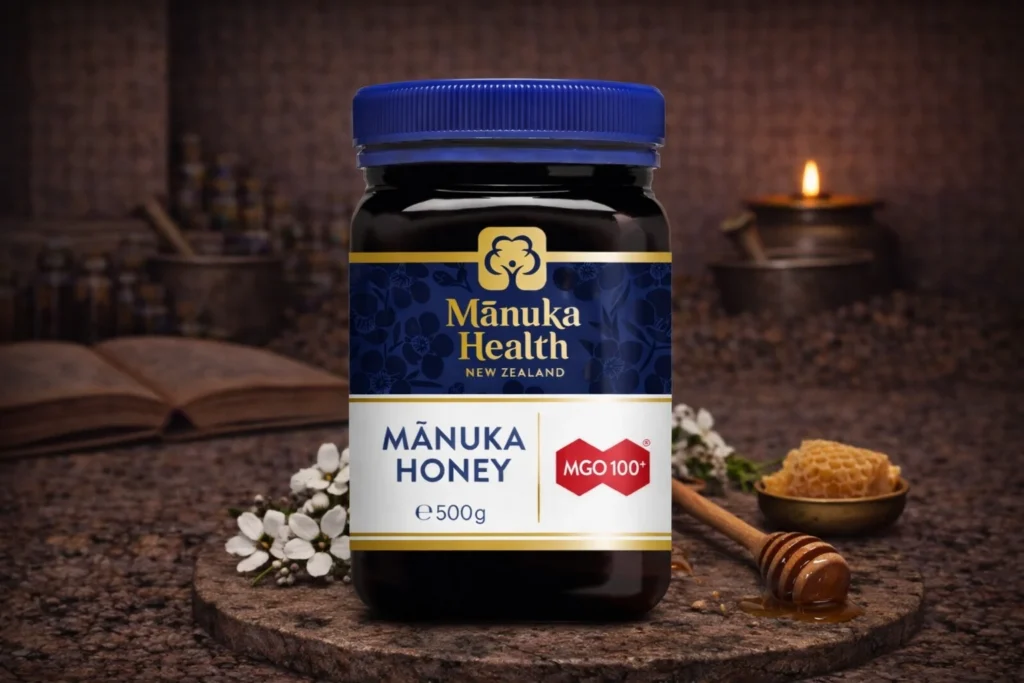 Manuka med MGO 100+ Manuka Health s medovou lyžičkou