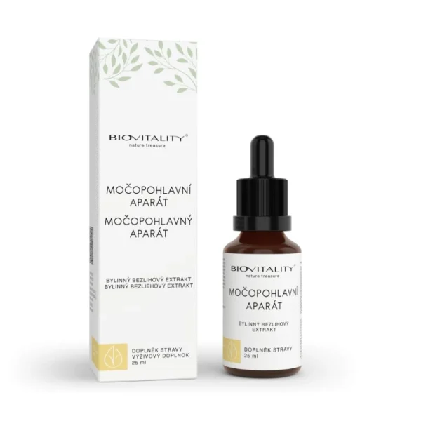 Močopohlavný aparát BioVitality kvapky s krabičkou a fľaštičkou 25 ml
