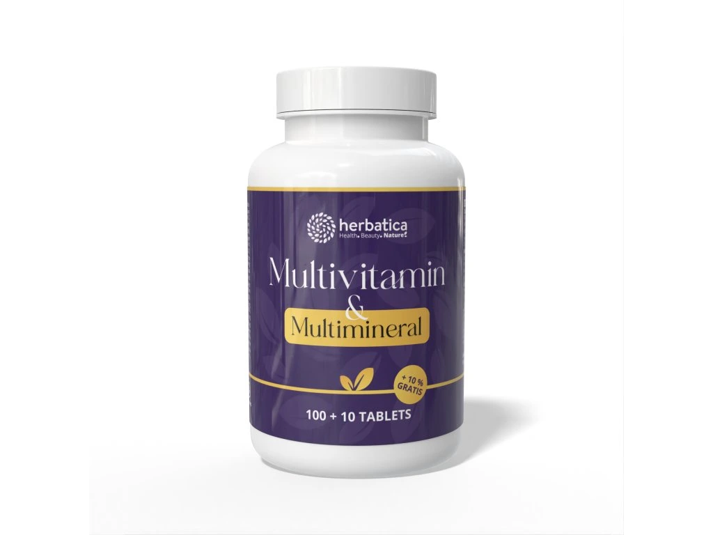Multivitamín a multiminerál Herbatica v bielom balení 110 tabliet