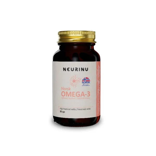 NEURINU Norsk Omega-3 90 kapsúl v hnedej fľaštičke