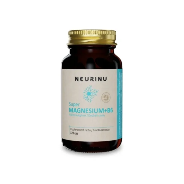 NEURINU Super Magnesium+B6 v hnedej fľaši so zlatým viečkom
