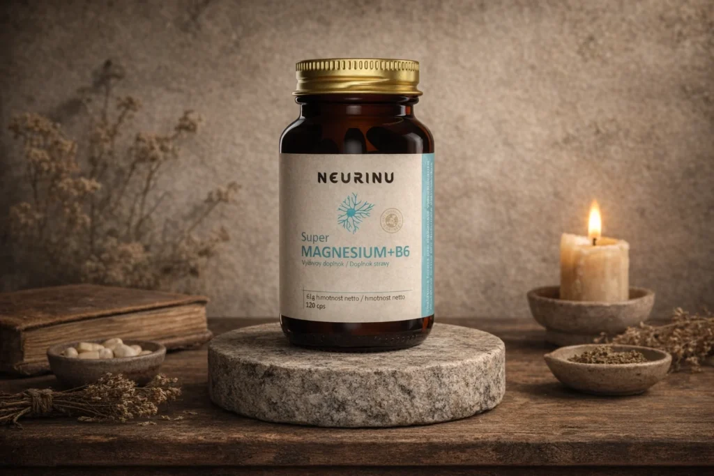 NEURINU Super Magnesium+B6 na kamennom podstavci so sviečkou