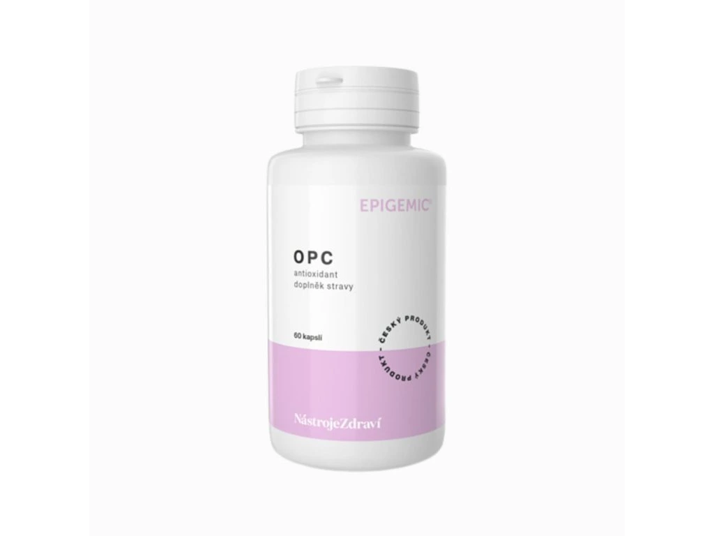 OPC Epigemic 60 kapsúl v bielej dóze s ružovou etiketou