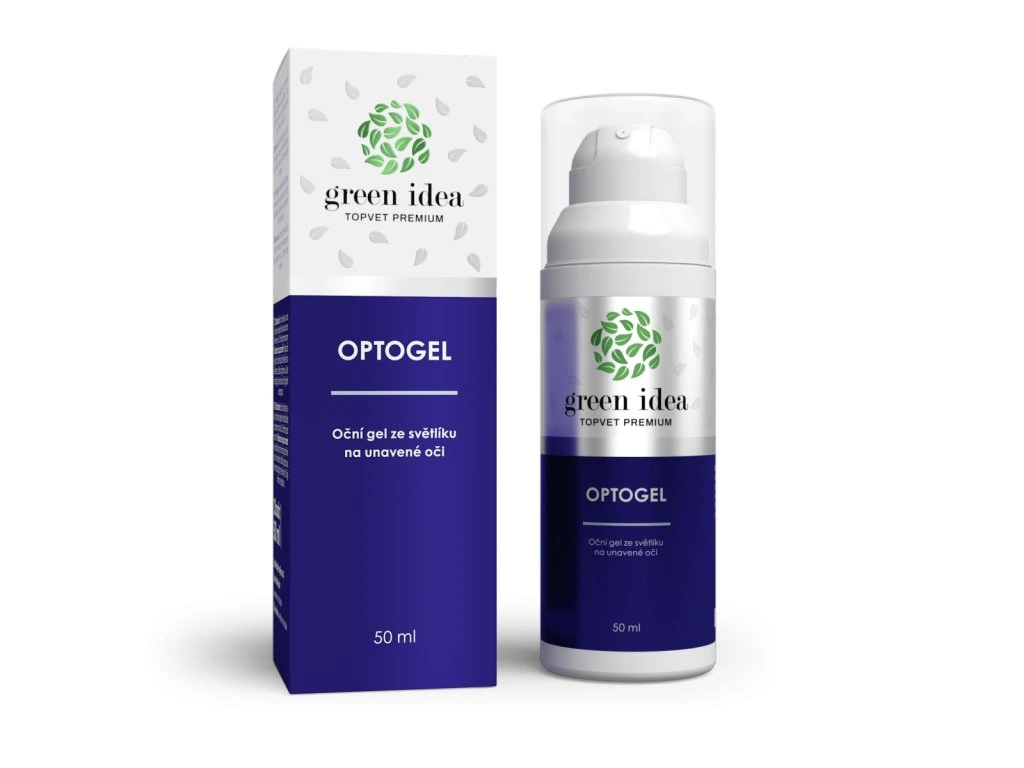 Optogel očný gél Green idea 50 ml s krabičkou a dávkovačom