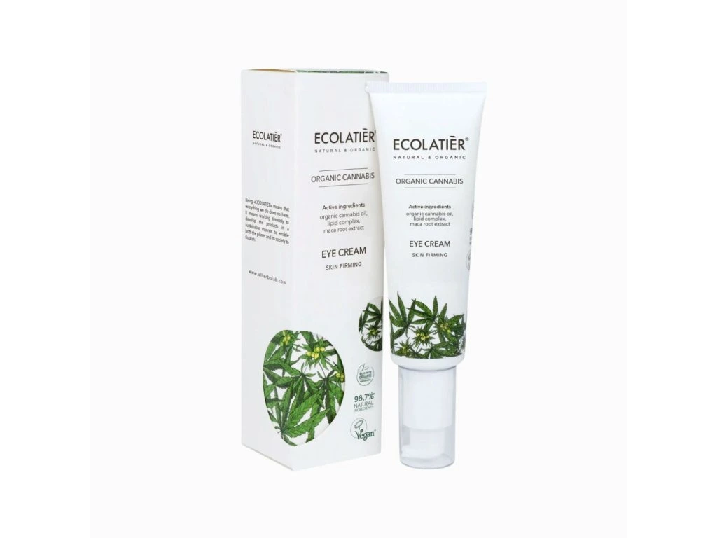 Spevňujúci očný krém Organic Cannabis Ecolatier 30 ml s krabičkou