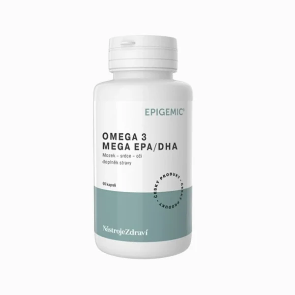 Omega 3 Mega EPA/DHA Epigemic v bielom balení 60 kapsúl