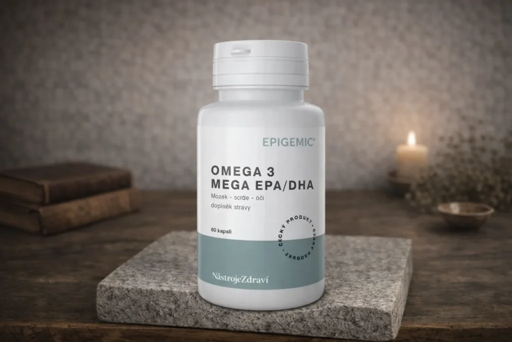 Omega 3 Mega EPA/DHA Epigemic 60 kapsúl na kamennej podložke
