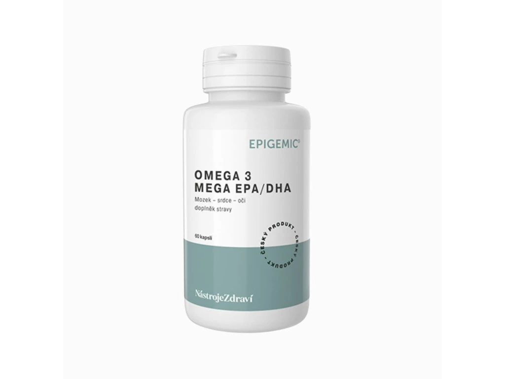 Omega 3 Mega EPA/DHA Epigemic v bielom balení 60 kapsúl