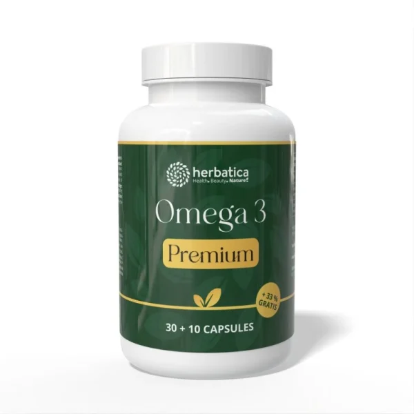 Omega 3 Premium Herbatica v bielej dóze so 40 kapsulami