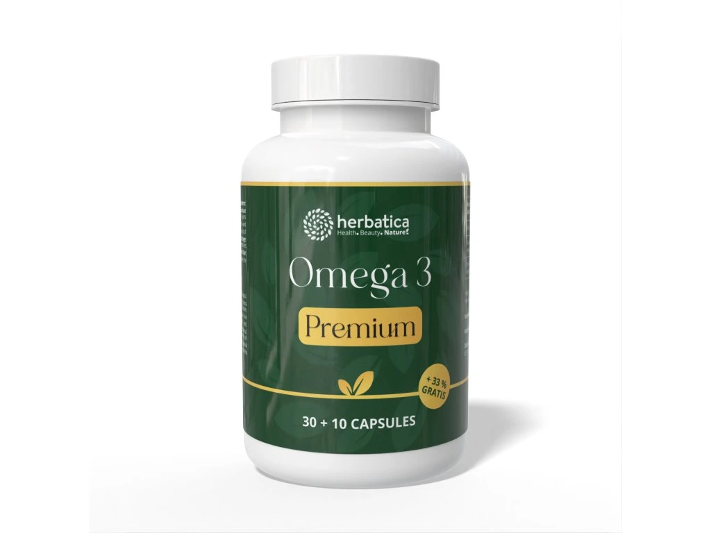 Omega 3 Premium Herbatica v bielej dóze so 40 kapsulami