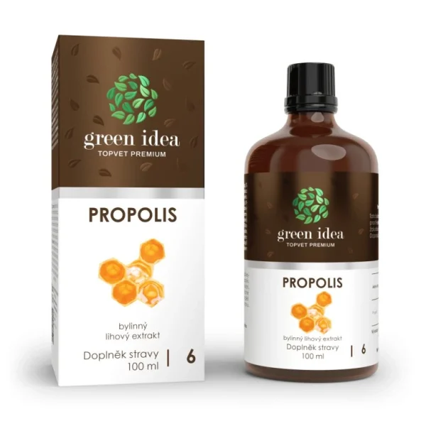 Propolisová tinktúra Green idea s fľašou a krabičkou 100 ml