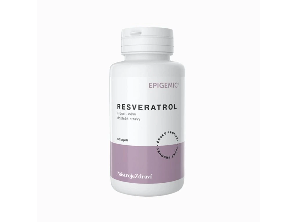 Resveratrol Epigemic v bielom balení so 60 kapsulami