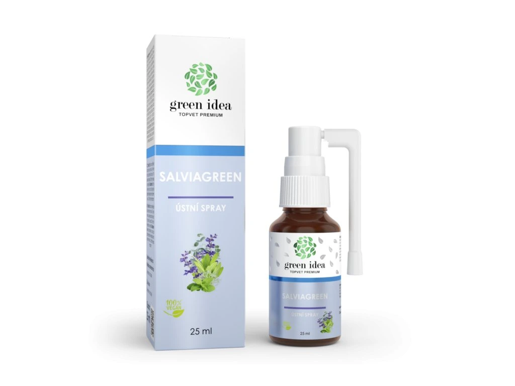 Salviagreen ústny sprej Green idea s aplikátorom a krabičkou 25 ml
