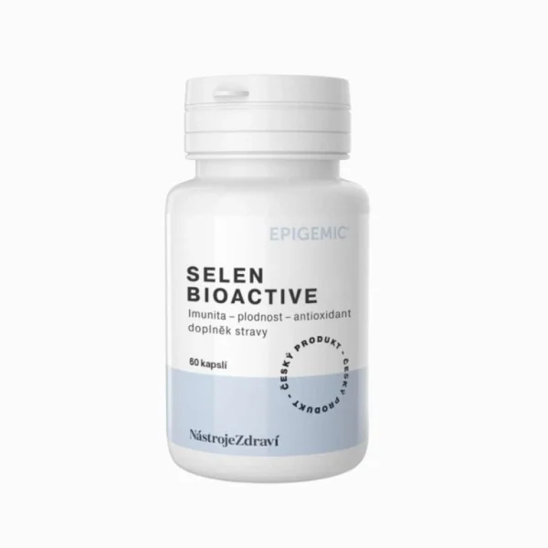 Selén BioActive Epigemic 60 kapsúl v bielej plastovej dóze