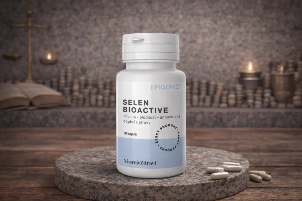 Selén BioActive Epigemic 60 kapsúl v prírodnej produktovej scéne