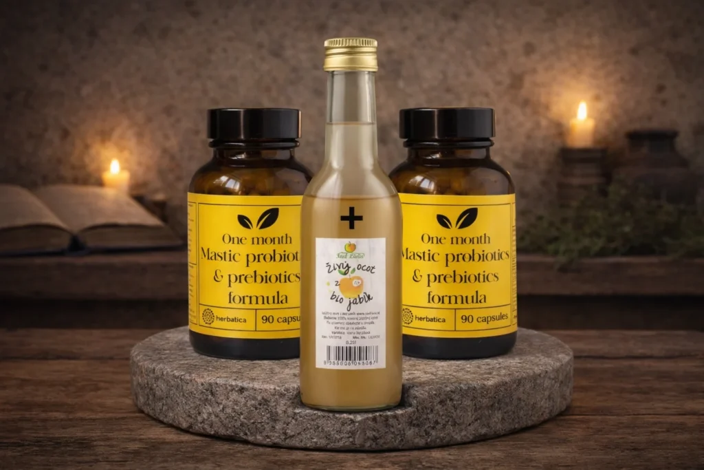 Set na podporu trávenia Herbatica s mastichou a jablčným octom