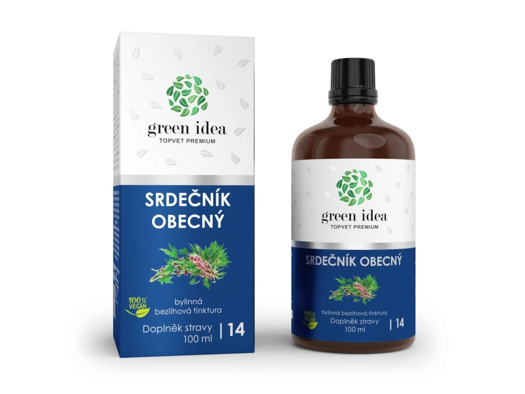 Srdcovník obyčajný bezliehová tinktúra Green idea s krabičkou 100 ml