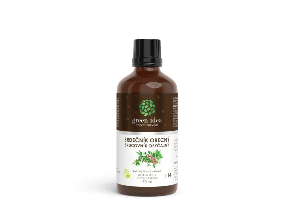 Srdcovník obyčajný tinktúra Green idea v hnedej fľaštičke 50 ml
