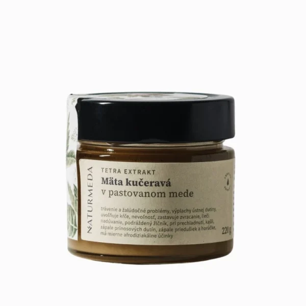 Mäta kučeravá v pastovanom mede Naturmeda 220 g v pohári