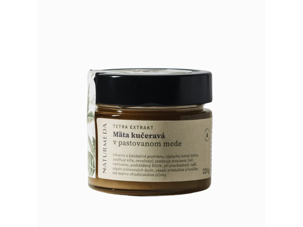 Mäta kučeravá v pastovanom mede Naturmeda 220 g v pohári