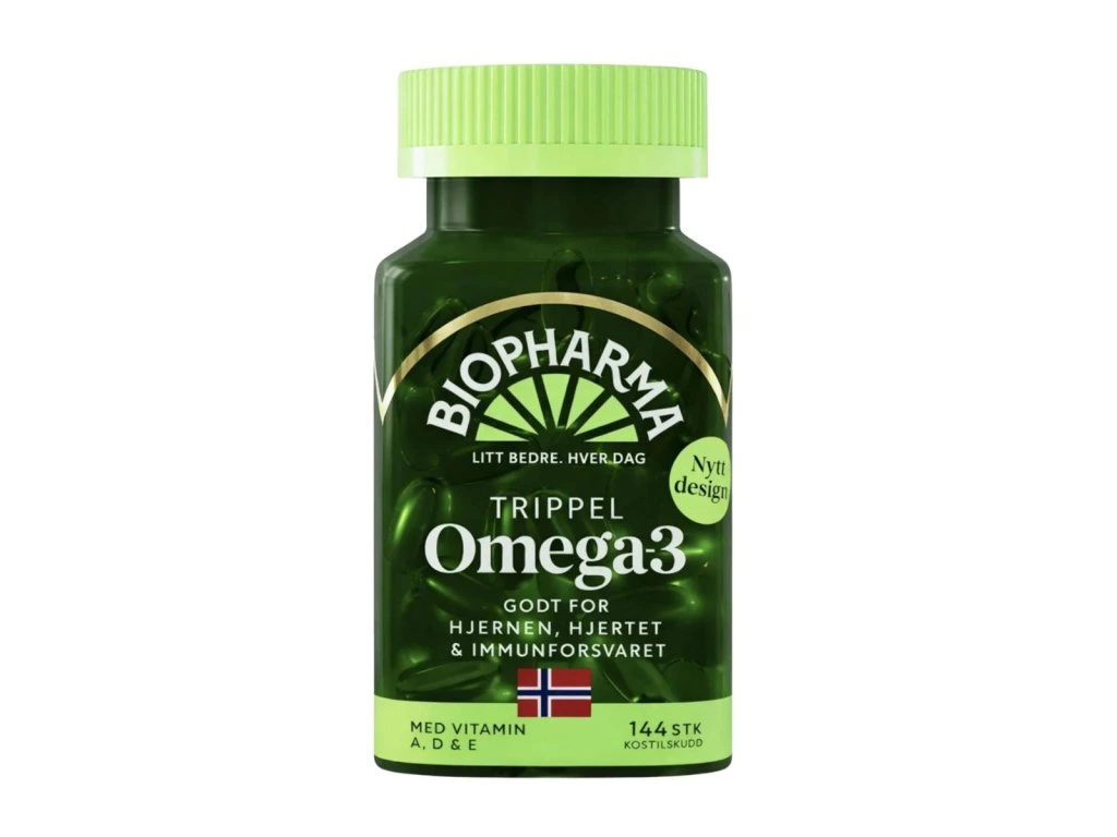 Trippel Omega-3 Biopharma 144 kapsúl v zelenej dóze