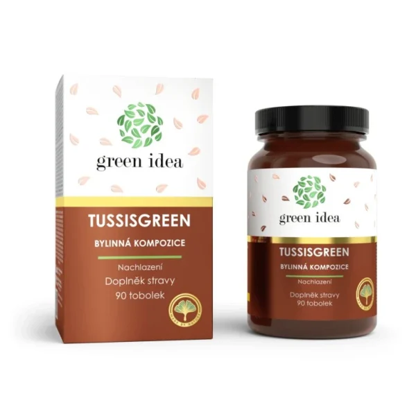 Tussisgreen bylinná kompozícia Green idea s fľašou a krabičkou