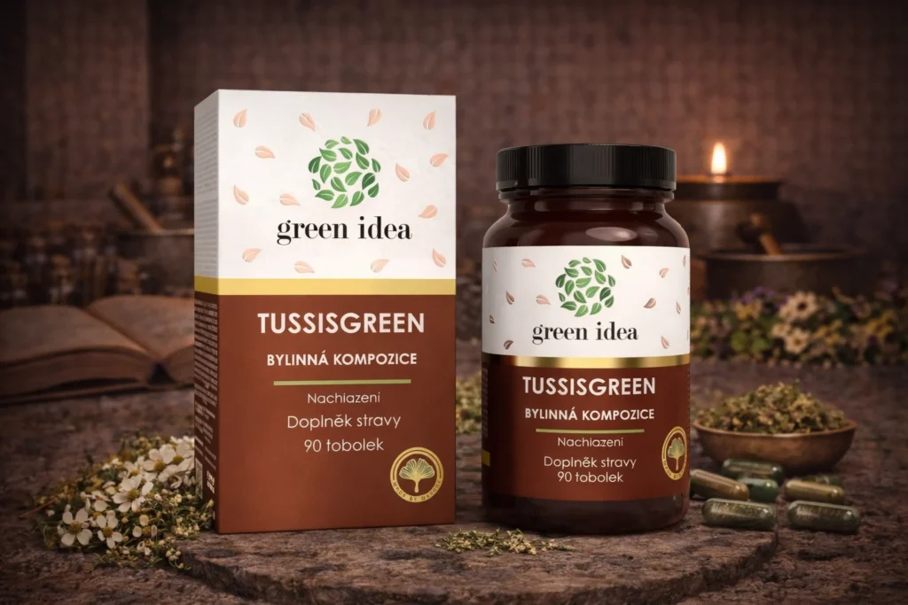 Tussisgreen bylinná kompozícia Green idea v rustikálnom aranžmáne