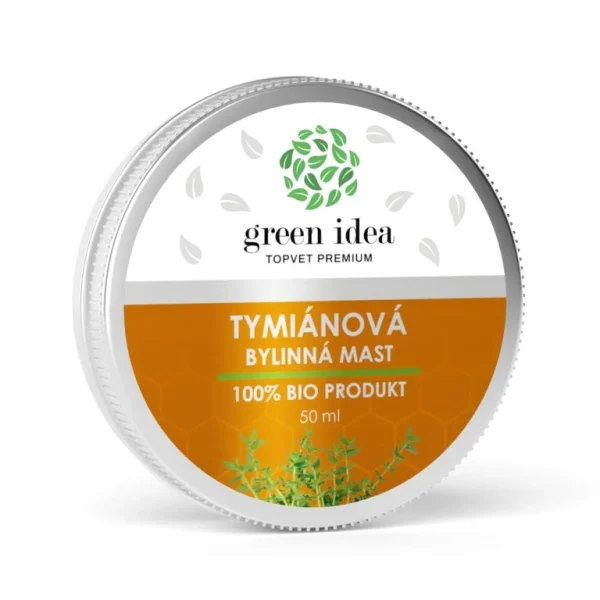 Tymiánová bylinná masť Green idea v okrúhlom balení 50 ml