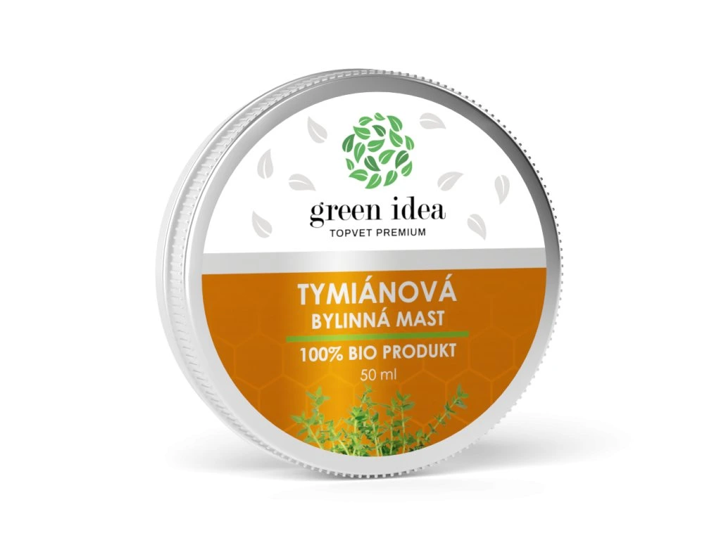 Tymiánová bylinná masť Green idea v okrúhlom balení 50 ml
