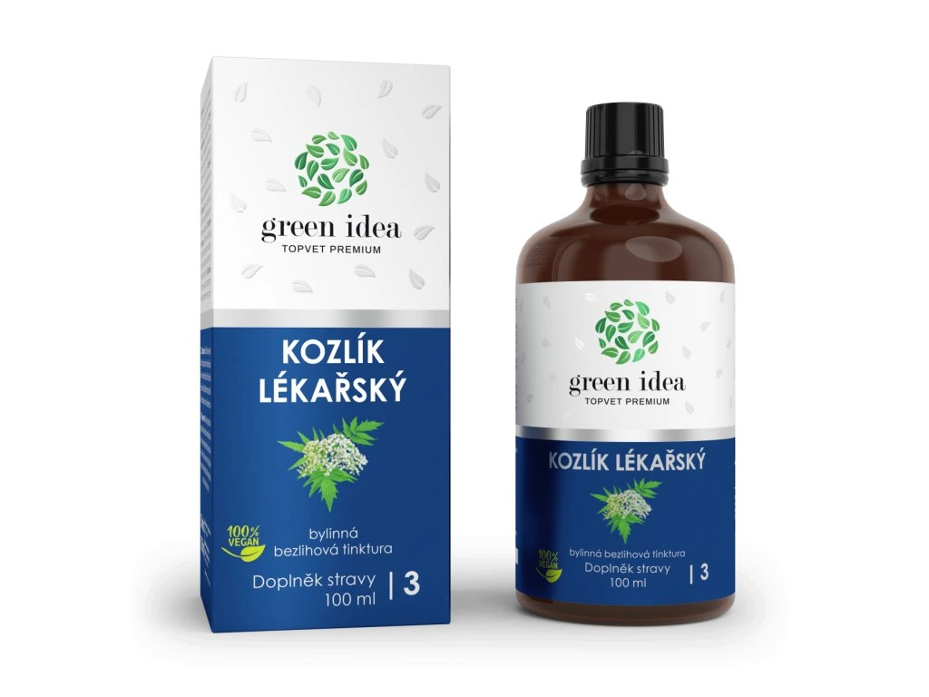 Kozlík lekársky Green idea bezliehová tinktúra v balení 100 ml