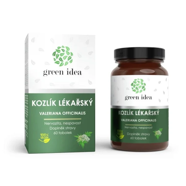 Kozlík lekársky Green idea bylinný extrakt v balení 60 kapsúl