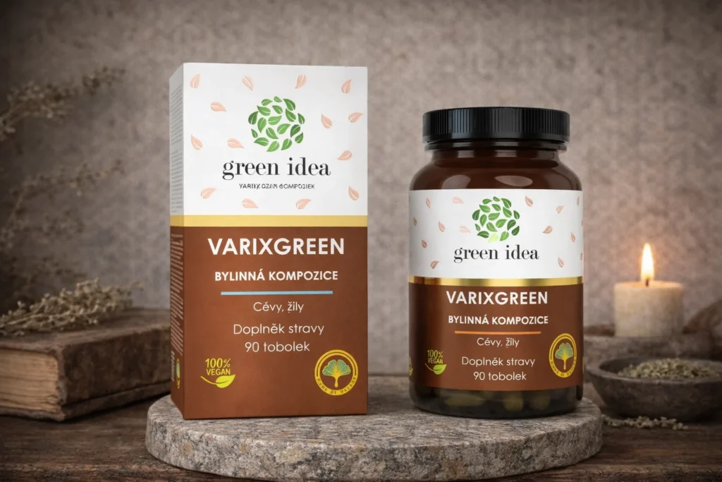 Varixgreen Green idea 90 toboliek v dóze a škatuľke pri sviečke