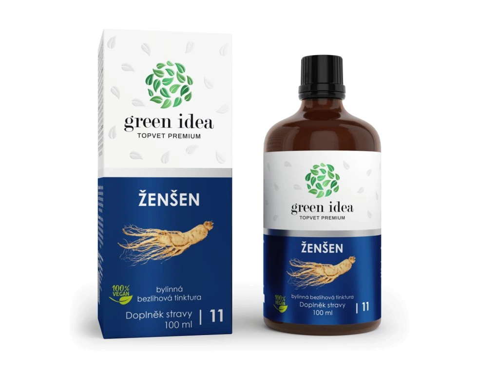 Ženšen bezliehová tinktúra 100 ml Green idea