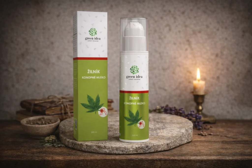Žilník konopné mlieko Green Idea s pumpičkou a krabičkou na podstavci