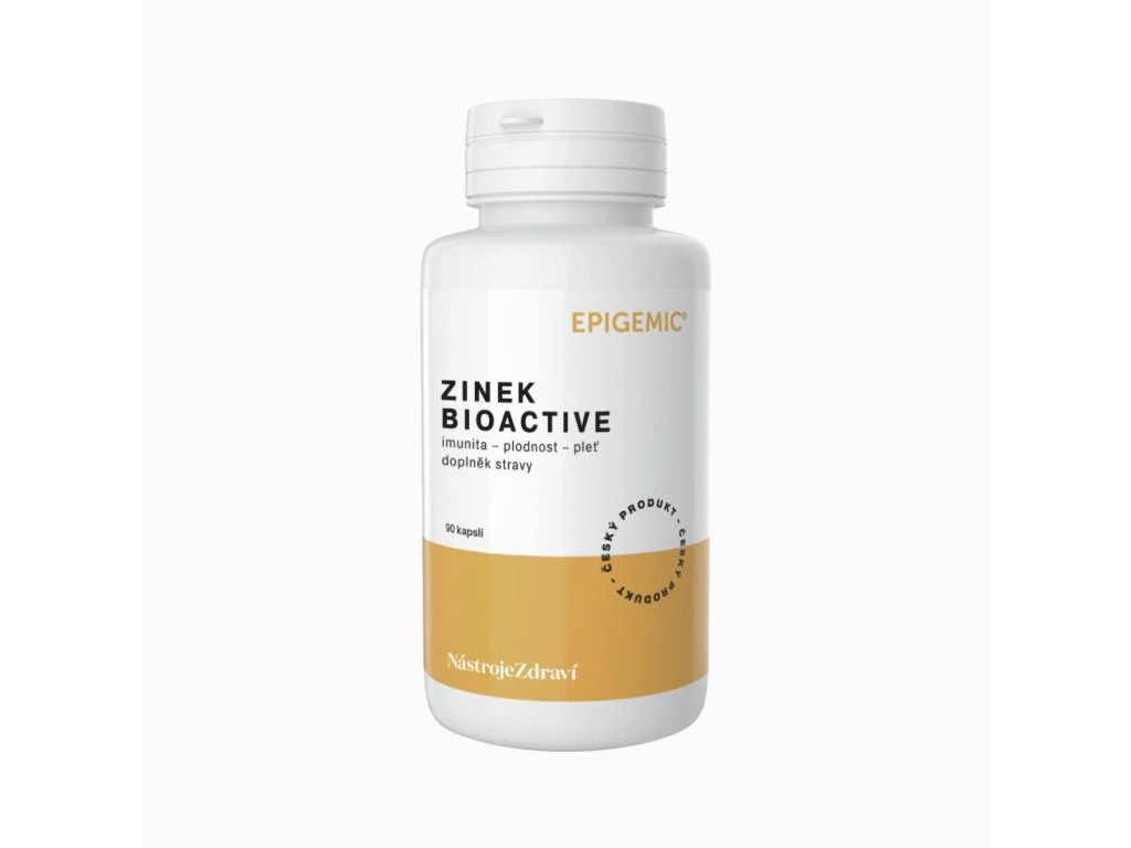 Zinok BioActive Epigemic v bielej dóze 90 kapsúl