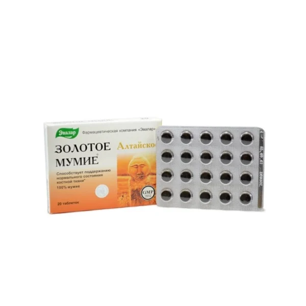 Zlaté mumio altajské Evalar 20 tabliet s blistrom