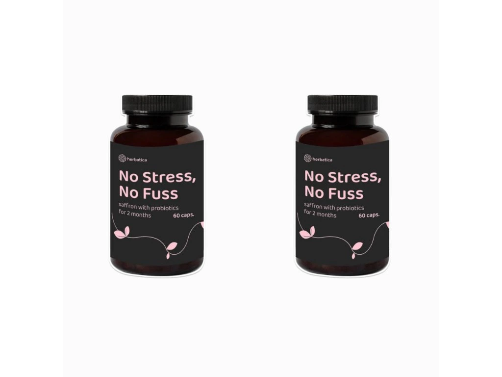 Zvýhodnený set 2x No Stress No Fuss Herbatica so šafranom a probiotikami
