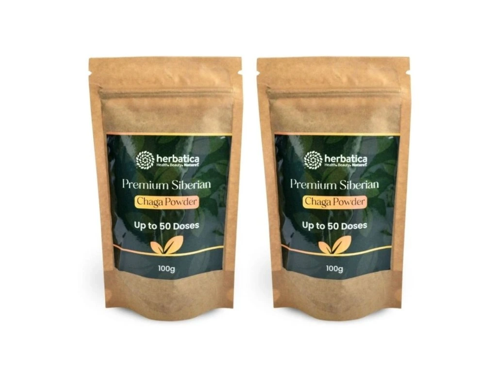 Výhodnený set 2x prémiová čaga sibírska prášok Herbatica 100 g