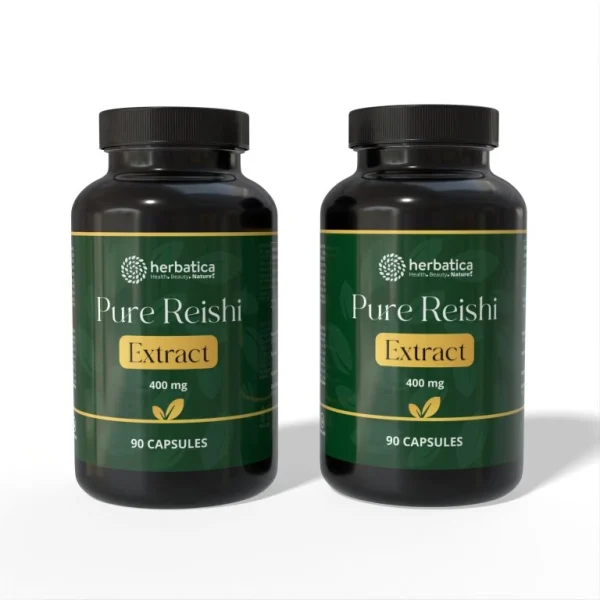 Dve dózy Pure Reishi Extract Herbatica 400 mg, 90 kapsúl