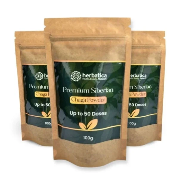 Zvýhodnený set 3x prémiová čaga sibírska prášok Herbatica 100 g