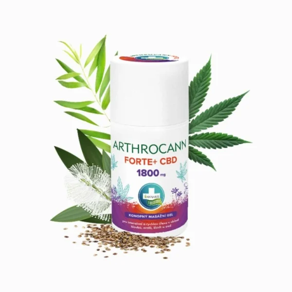 Konopný masážny gél CBD ARTHROCANN FORTE+ 1800 mg Annabis