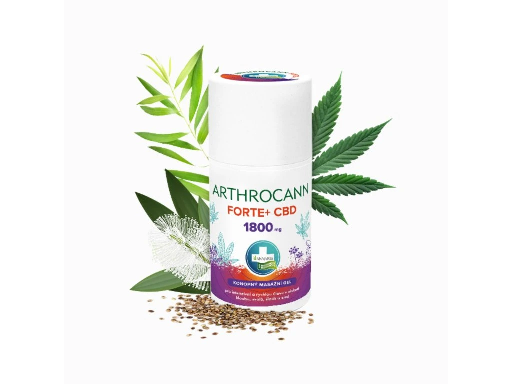 Konopný masážny gél CBD ARTHROCANN FORTE+ 1800 mg Annabis